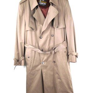 London Fog Trench Coat with removable faux fur lining Size 42S
